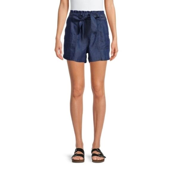 Womens High Rise Belted Utility Shorts - Picture 2 of 6